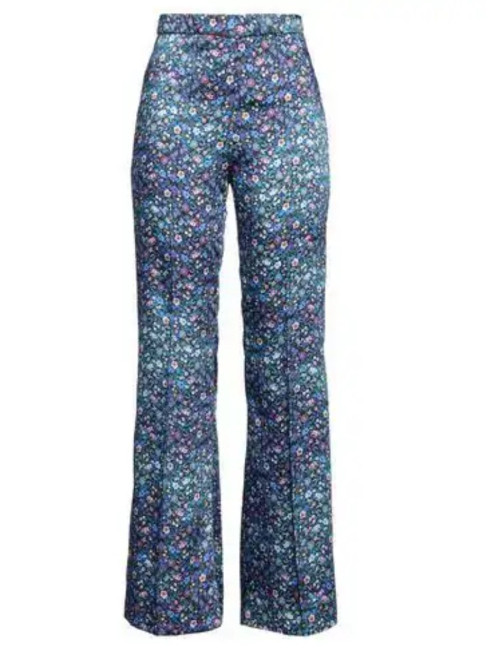 SANDRO Floral Print High-Waisted Flared Pants NWT